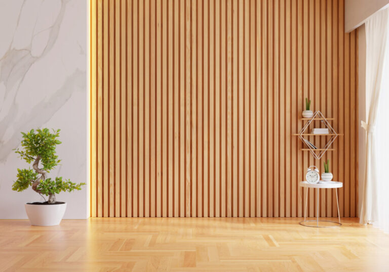 Blank living room interior with copy space, 3D rendering